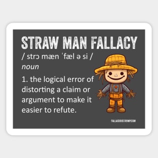 Straw Man Fallacy definition Sticker